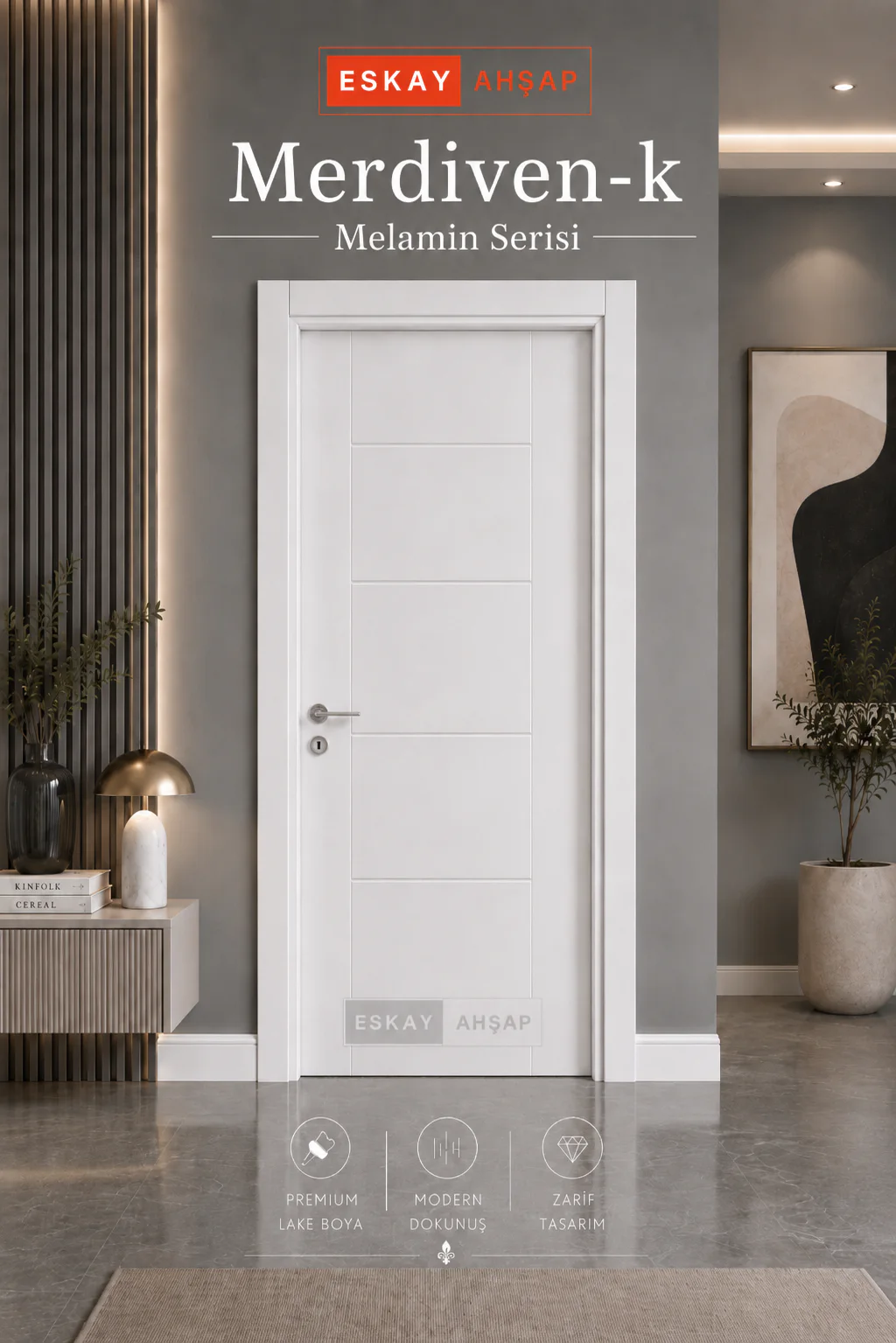Merdiven-K Model Görseli melamin iç kapı